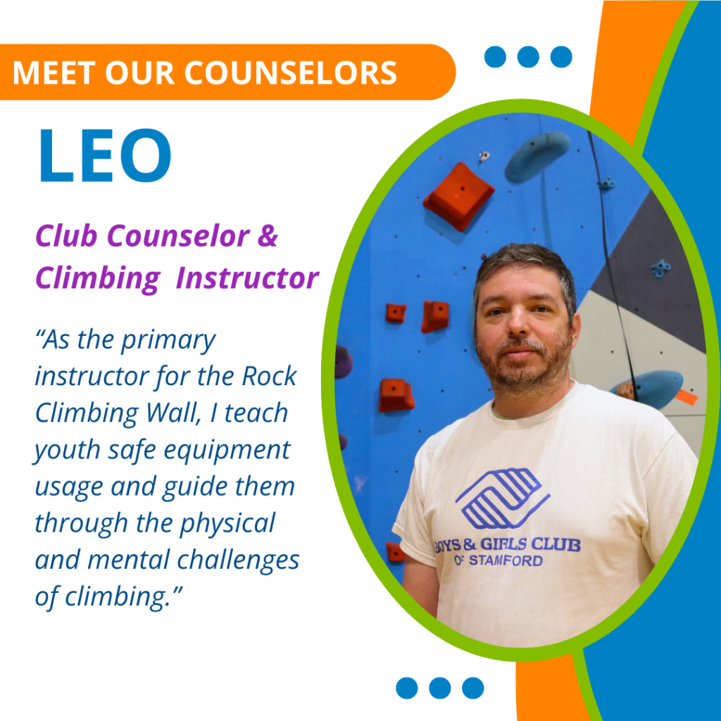 Leo, Club Counselor and Climbing Instructor