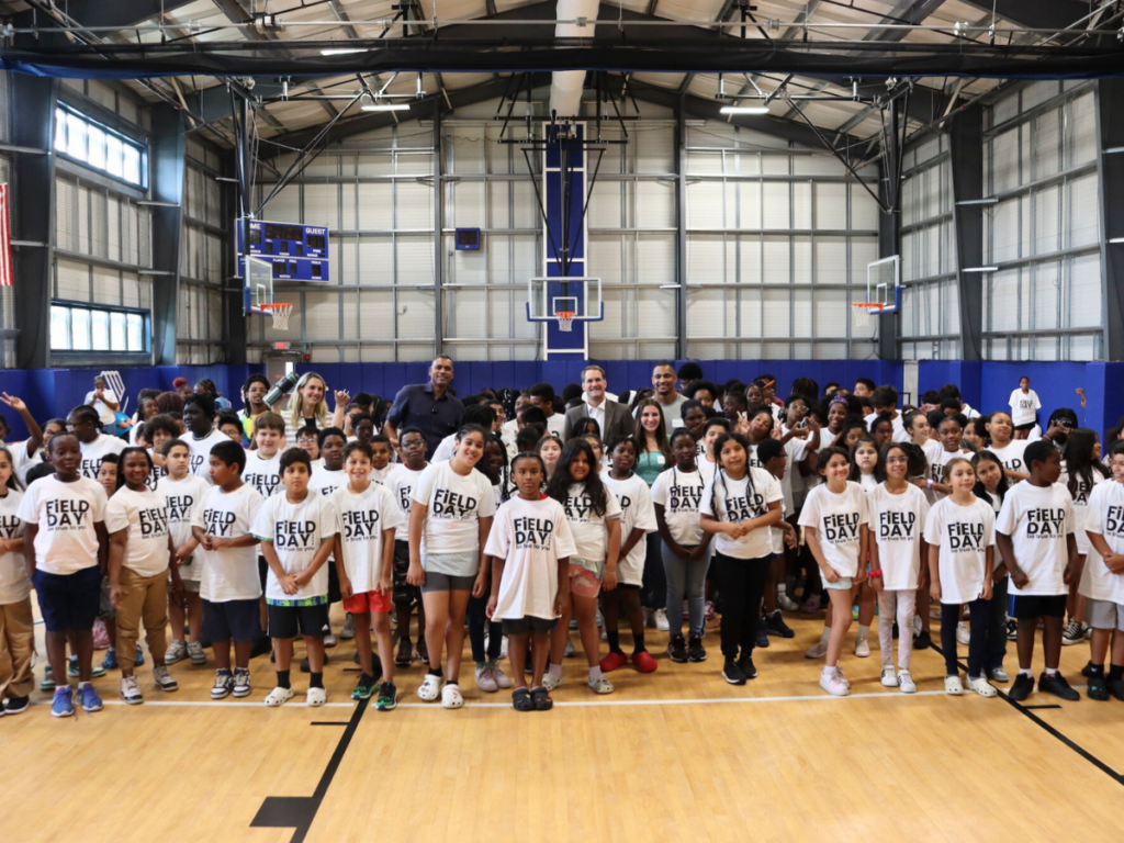 Photo of campers in "Field Day" T-Shirts