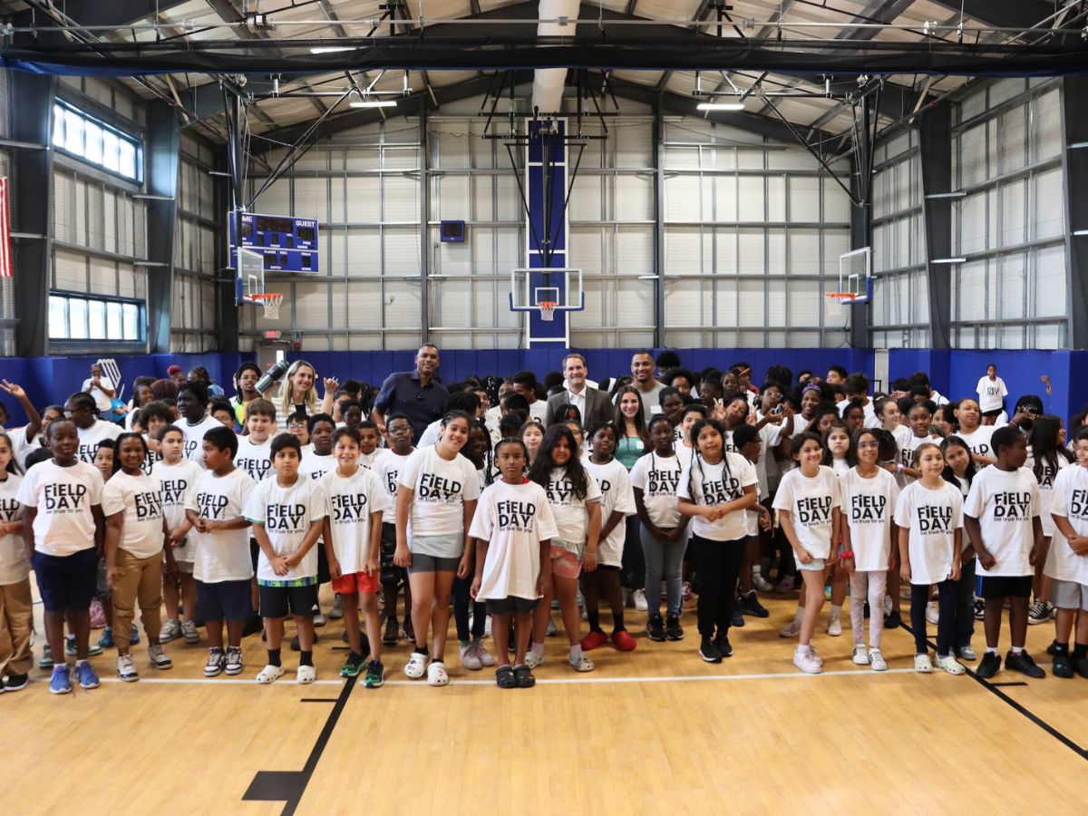 Photo of campers in "Field Day" T-Shirts